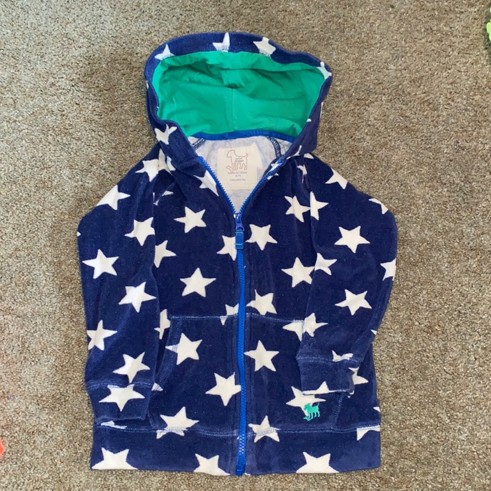 Mini boden toweling hoodie 6-7 GUC age